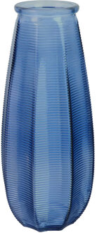 Bloemenvaas Capella - boeket - glas - blauw - H28 cm