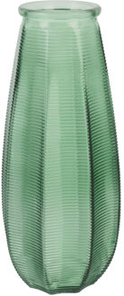 Bloemenvaas Capella - boeket - glas - groen - H28 cm