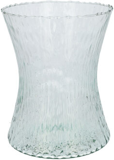 Bloemenvaas Dion - helder transparant glas - D16 x H20 cm - decoratieve vaas - bloemen/takken - Vazen