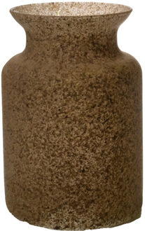 Bloemenvaas Dubai - beige/zand graniet - glas - D14 x H20 cm