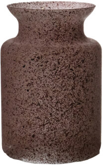Bloemenvaas Dubai - rood graniet - glas - D14 x H20 cm