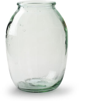 Bloemenvaas - Eco glas transparant - H21 x D15 cm