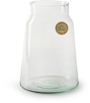 Bloemenvaas - Eco glas transparant - H25 x D14.5 cm