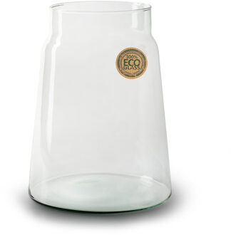 Bloemenvaas - Eco glas transparant - H25 x D19 cm