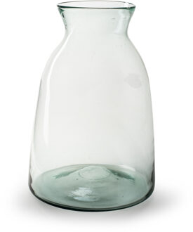 Bloemenvaas - Eco glas transparant - H40 x D27 cm - Vazen