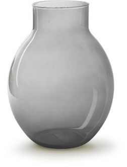 Bloemenvaas - Eco smoke glas - lichtgrijs/transparant - H25 x D19 cm