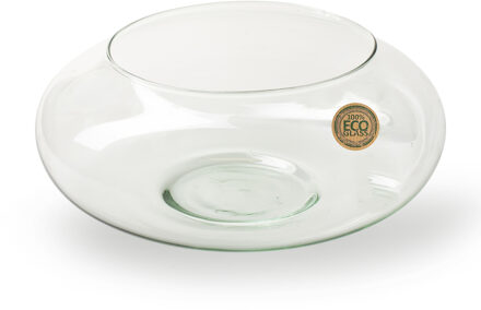 Bloemenvaas Float - helder transparant - eco glas - D25 x H10 cm - bol vaas/lage schaal