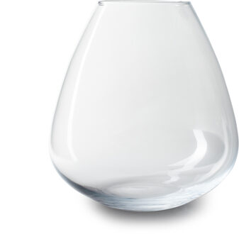 Bloemenvaas Gabriel - helder transparant - glas - D28,5 x H30 cm - bol vorm vaas