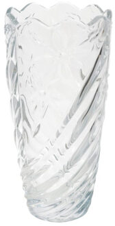 Bloemenvaas - helder glas - D12 x 25 cm - Vazen Transparant
