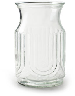 Bloemenvaas - helder/transparant glas - 20 x 12,5 cm - Vazen