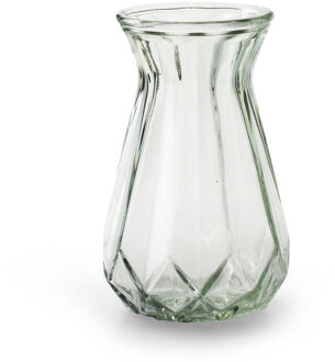 Bloemenvaas - helder/transparant glas - H15 x D10 cm - Vazen