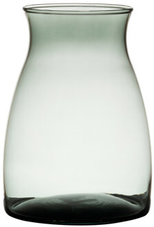 Bloemenvaas Julia - Donkergrijs transparant - glas - D10 x H20 cm