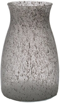 Bloemenvaas Julia - lichtgrijs graniet - glas - D10 x H20 cm