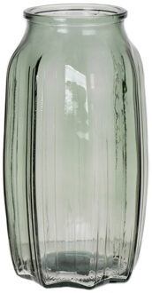 Bloemenvaas - lichtgroen - glas - D12 x H22 cm - Vazen
