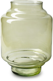 Bloemenvaas Lotus - transparant groen - glas - D17 x H25 cm