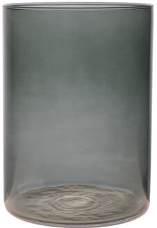 Bloemenvaas Neville - donkergrijs transparant - glas - D18 x H25 cm