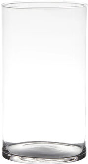 Bloemenvaas Neville - helder transparant - glas - D14 x H21 cm