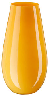 Bloemenvaas New York - glanzend geel - glas - H24 cm