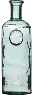 Bloemenvaas Olive Bottle - transparant - glas - D13 x H45 cm - Fles vazen - Vazen