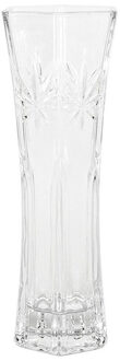 Bloemenvaas - ornament glas - 11 x 29 cm - luxe motief