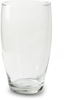 Bloemenvaas Pasa - helder transparant - glas - D14 x H25 cm - klassieke vorm vaas