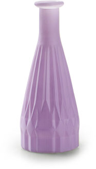 Bloemenvaas Patty - mat lila - glas - D8,5 x H21 cm - fles vaas
