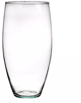 Bloemenvaas Raine - helder transparant glas - D13 x H25 cm - decoratieve vaas - bloemen/takken