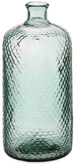 Bloemenvaas Scubs - transparant - gerecycled glas - D19 x H42 cm - Vazen