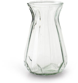Bloemenvaas - Stijlvol model - helder/transparant glas - 18 x 11,5 cm