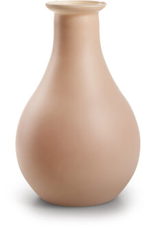 Bloemenvaas Theresa - mat roze - eco duurzaam glas - D15 x H25 cm - Sierlijk