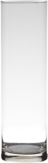 Bloemenvaas - Transparant cilinder - glas - D9 x H30 cm