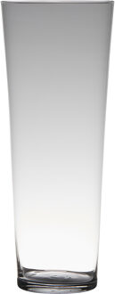 Bloemenvaas - Transparant - home-basics - conische vaas - glas - 40 x 17 cm