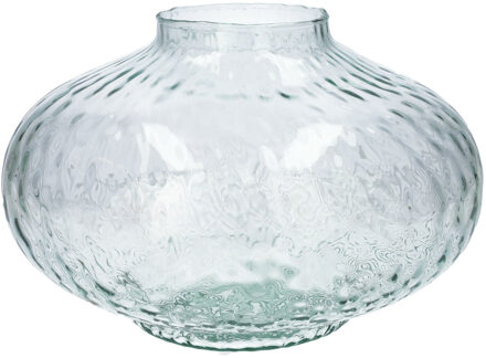 Bloemenvaas Urban - helder transparant glas - D31 x H20 cm - decoratieve vaas - bloemen/takken - Vazen