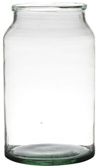 Bloemenvaas van gerecycled glas 30 x 18 cm - Vazen Transparant