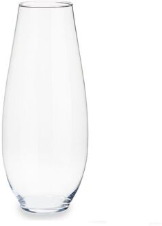 Bloemenvaas van glas 17 x 39 cm - Vazen Transparant