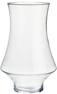 Bloemenvaas van glas 20 x 31 cm - Vazen Transparant