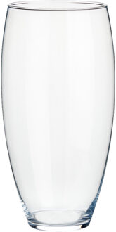 Bloemenvaas van glas - transparant - 18 x 36 cm