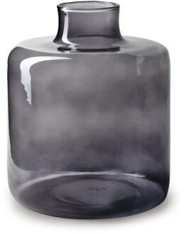 Bloemenvaas Willem - transparant smoke glas - D19 x H23 cm