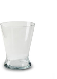 Bloemenvaas Xana - helder transparant - glas - D15,5 x H19 cm
