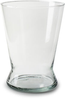 Bloemenvaas Xana - helder transparant - glas - D18,5 x H25 cm