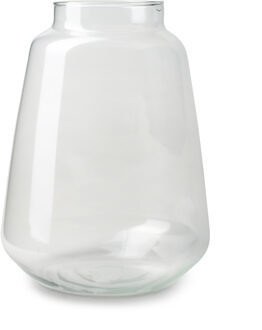 Bloemenvaas Zef - helder transparant - glas - D26 x H35 cm - vaas