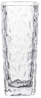 Bloemenvaasje - voor kleine stelen/boeketten - helder glas - D6 x H15 cm - Vazen Transparant