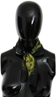 Bloemenzijde Sjaal Gele Stippen - maat Grijs