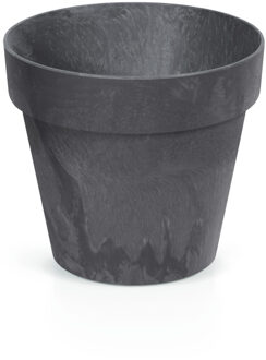 Bloempot - betonlook - antraciet - kunststof - 14 cm - Plantenpotten Grijs