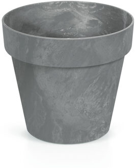 Bloempot - betonlook - grijs - kunststof - 17 cm - Plantenpotten