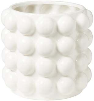 Bloempot bubbel - wit - ø15x15 cm