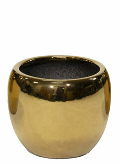 Bloempot Emperor - rond - goud - D20 x H19 cm - glans
