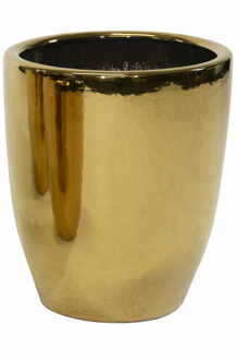 Bloempot Emperor - rond - goud - D33 x H38 cm - glans