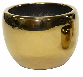 Bloempot Emperor - rond - goud - D37 x H30 cm - glans