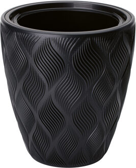 bloempot Flow - kunststof - D30 x H32 cm - met binnenpot